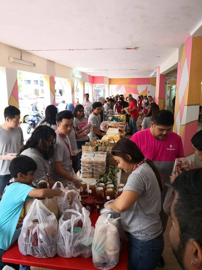 Volunteers at the Malaysia action fed over 450 people